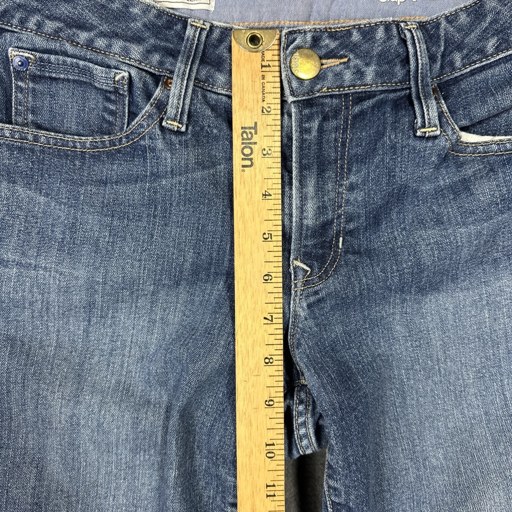 Gap Jeans Women 6 L Boot Cut Long‎ Lean Low Rise Dark Wash Denim Canada 31x34.5 - Picture 6 of 11
